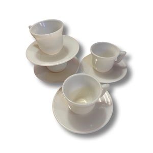 Vintage Hazel Atlas 1940s Little Hostess WMG Tea Cups & Saucers